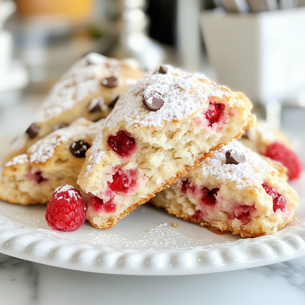Raspberry Chocolate Chip Scones Fresh and Tasty Treat