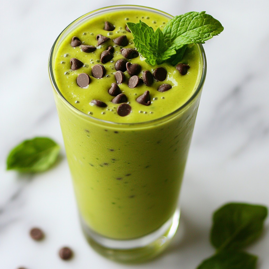 Mint Chocolate Chip Smoothie Delightful and Nutritious