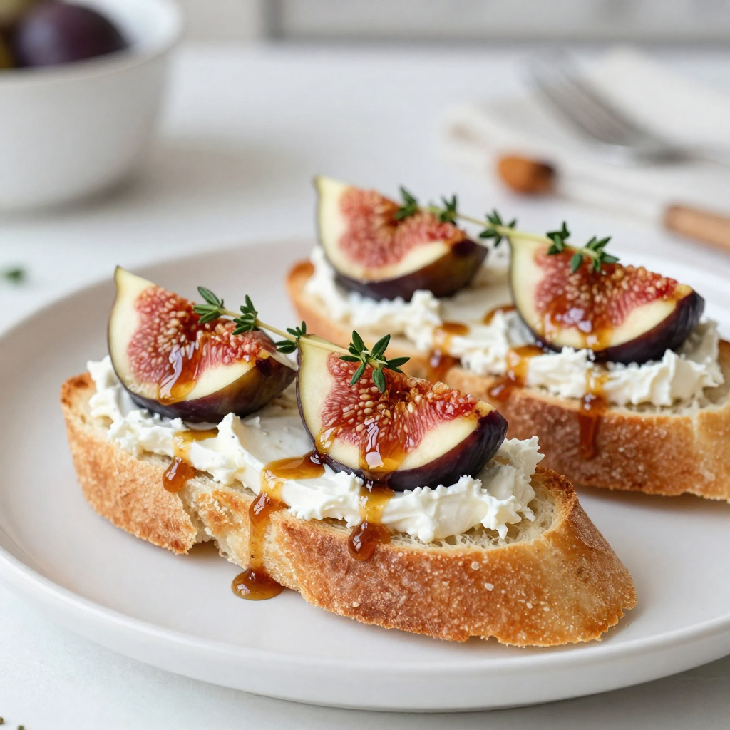 Goat Cheese Fig Crostini Flavorful and Simple Appetizer