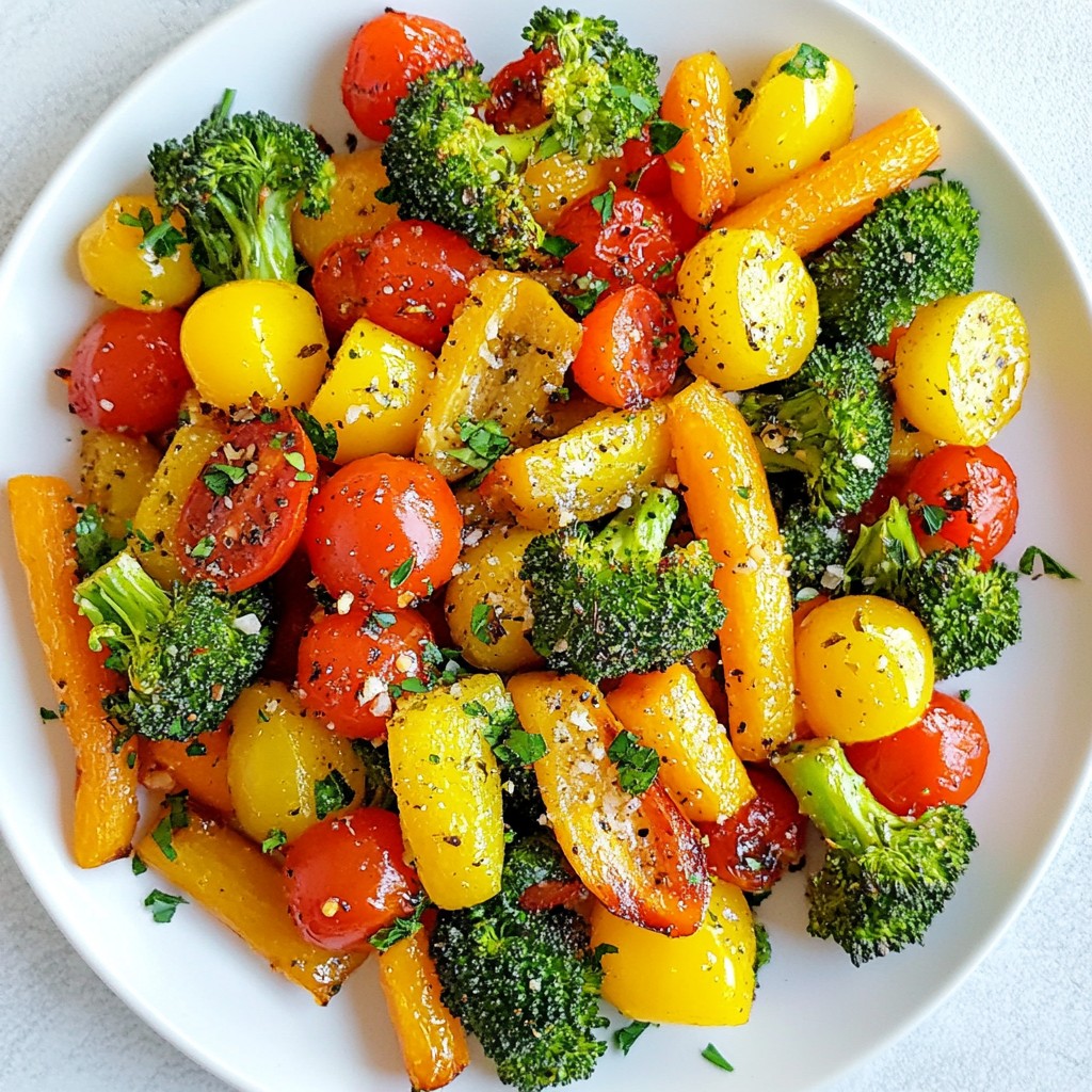 Tender Kid-Friendly Garlic Herb Roasted Veggies Delight