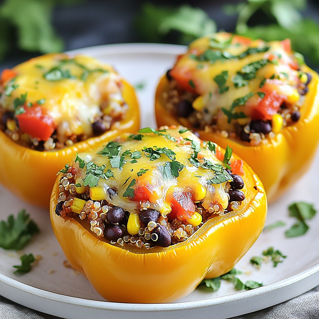 Spicy Kid-Friendly Black Bean Stuffed Peppers Delight