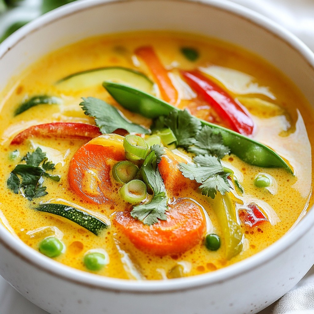 Spicy Thai Coconut Curry Soup Easy and Flavorful Meal