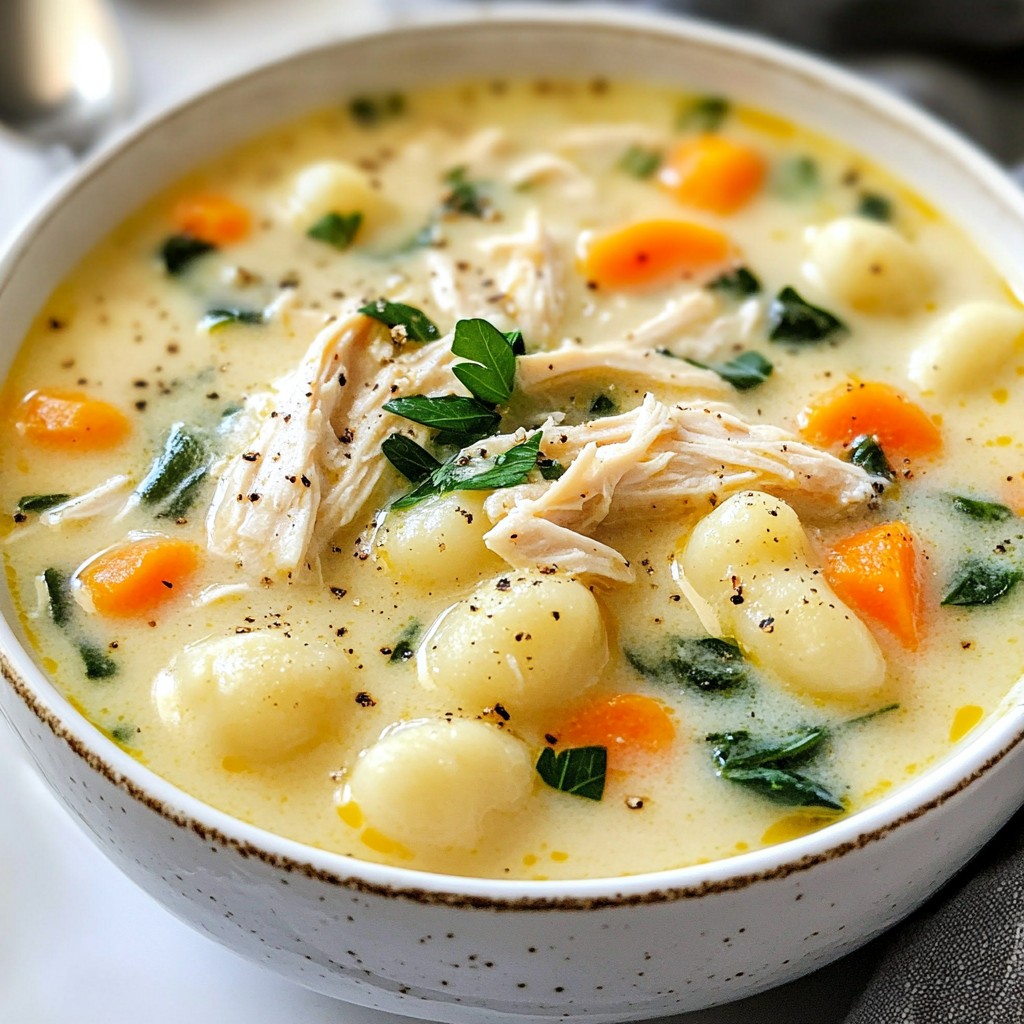 Creamy Chicken Gnocchi Soup Hearty and Comforting Dish