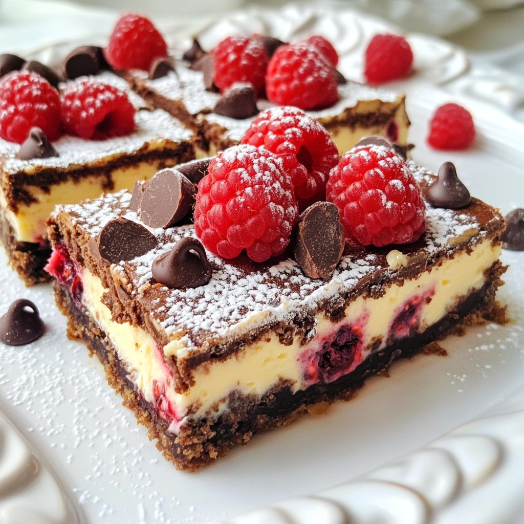 Chocolate Raspberry Cheesecake Bars Irresistible Delight