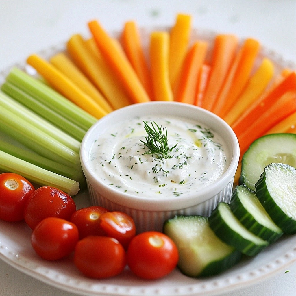 Crunchy Kids Veggie Sticks with Creamy Ranch Dip