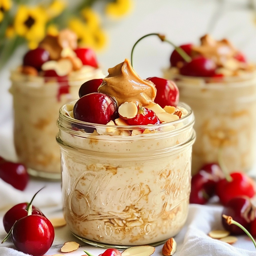 Cherry Almond Overnight Oats Simple and Tasty Recipe