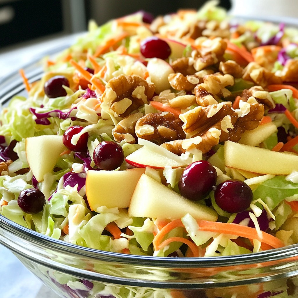 Apple Cranberry Coleslaw Fresh and Crispy Delight