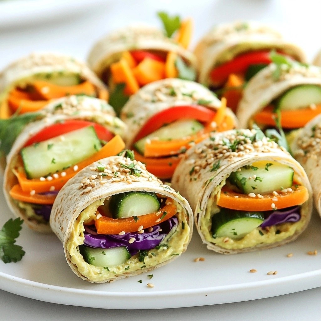 Colorful Kid-Friendly Veggie Rainbow Wraps Delight
