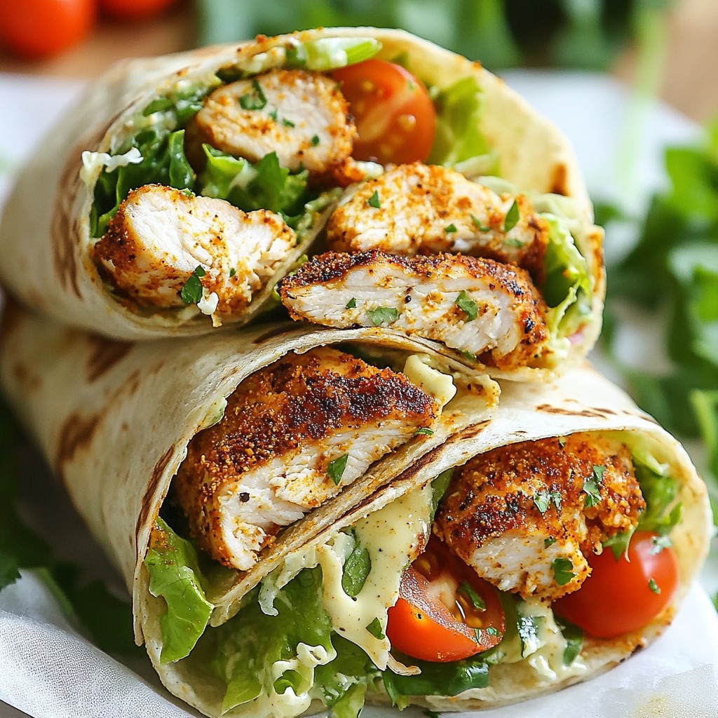 Spicy Blackened Chicken Caesar Wraps Flavorful Twist