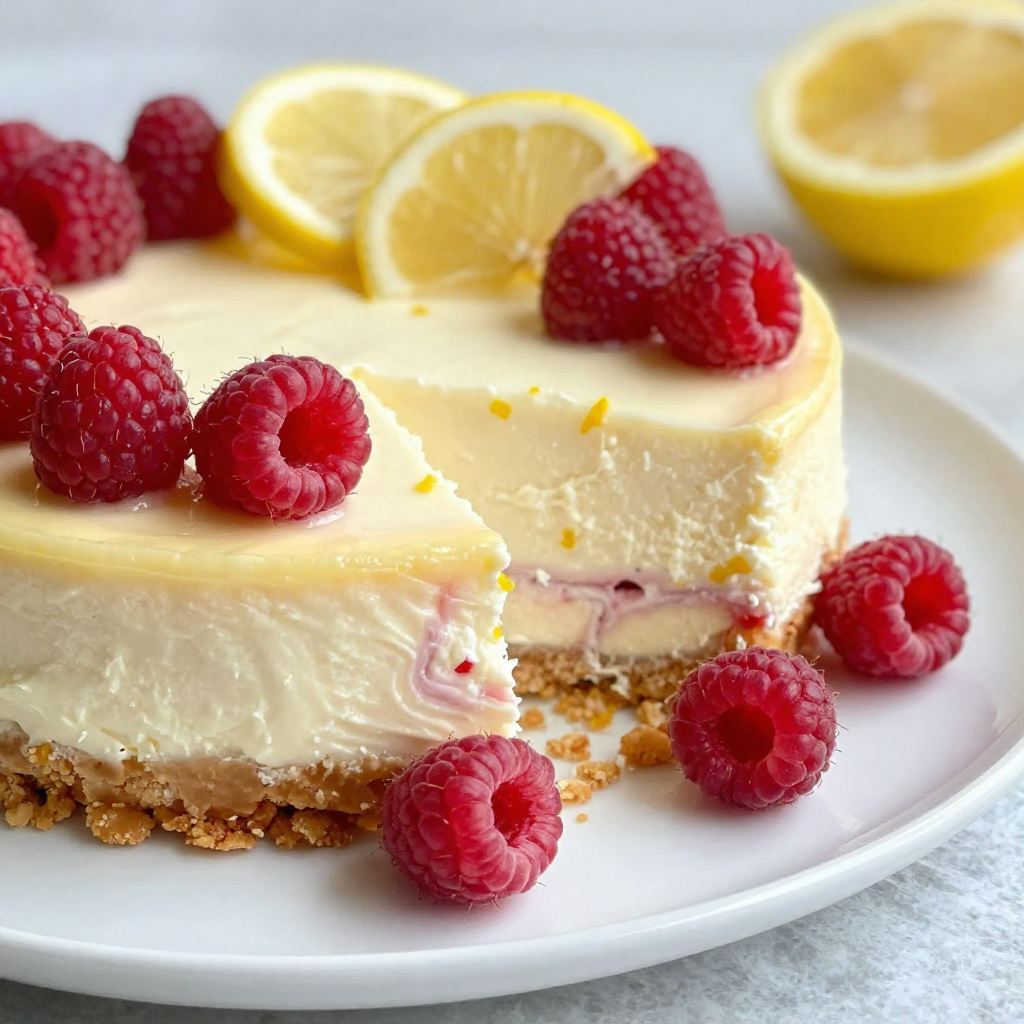 Raspberry Lemonade Cheesecake Delightful Summer Treat