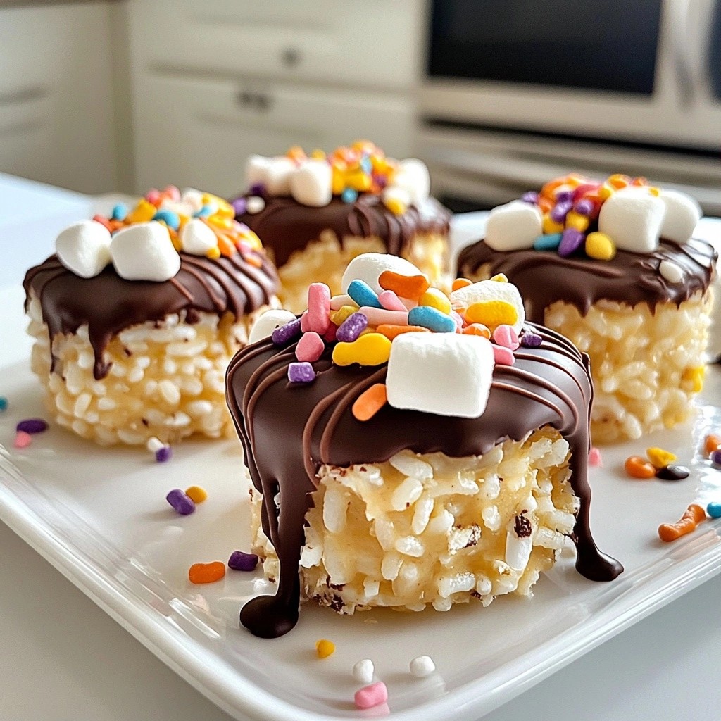 Sweet Kids-Friendly Chocolate Drizzled Rice Cakes Treat