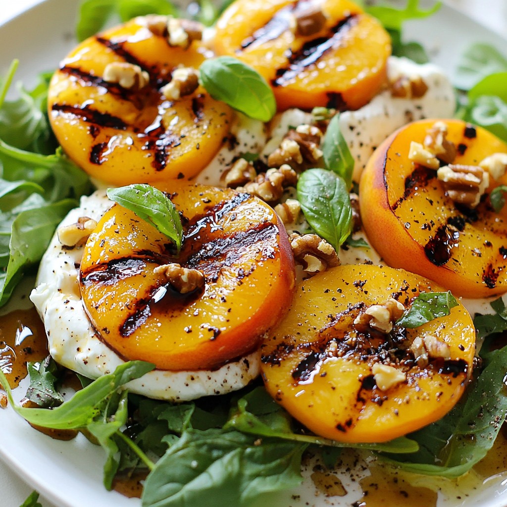 Grilled Peach Burrata Salad Fresh and Flavorful Delight
