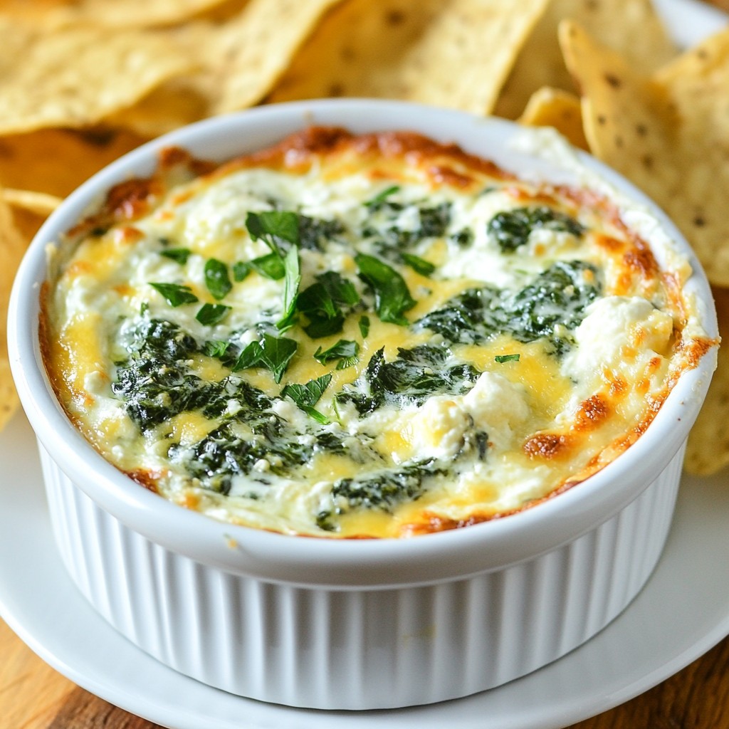 Savory Three Cheese Spinach Dip Easy and Irresistible