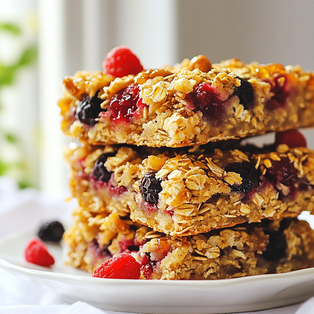 Berry Oat Breakfast Bars Tasty and Nutritious Treat