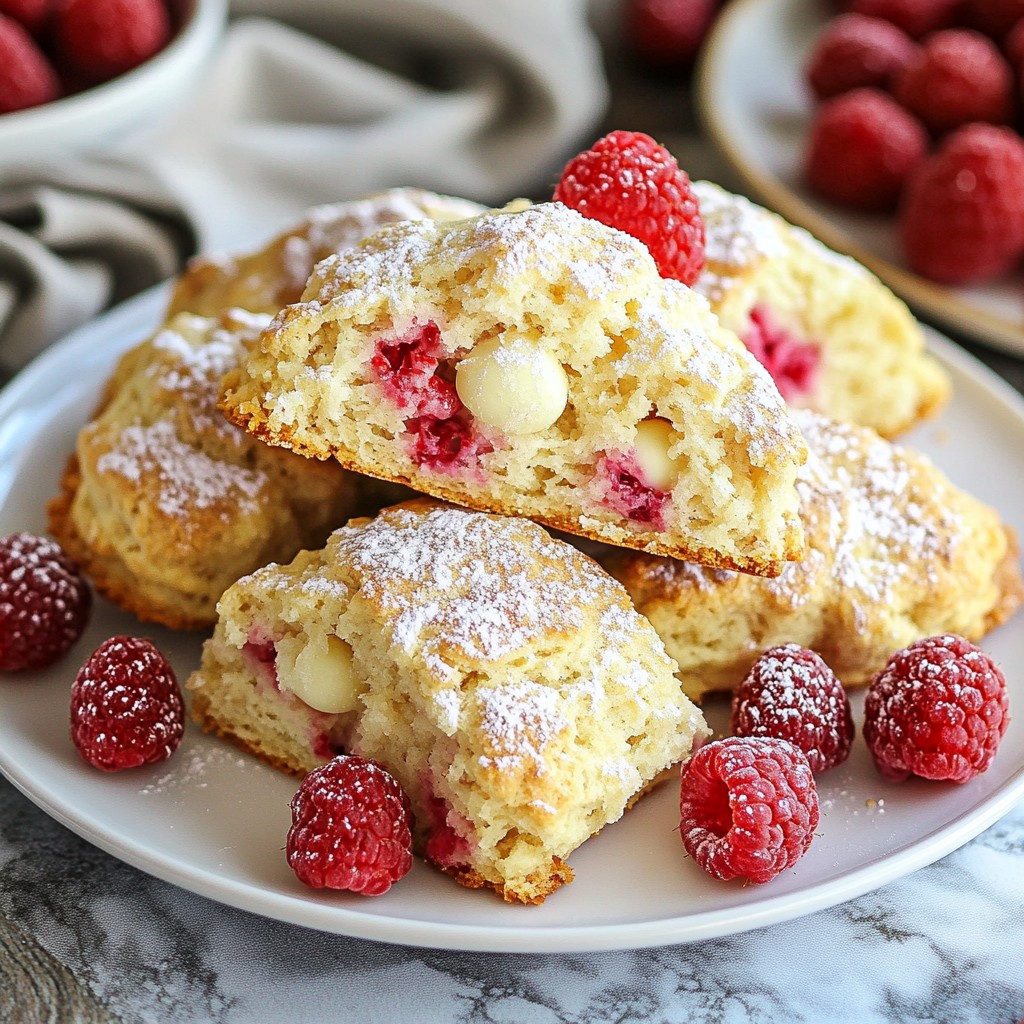 Raspberry White Chocolate Scones Delightful and Easy