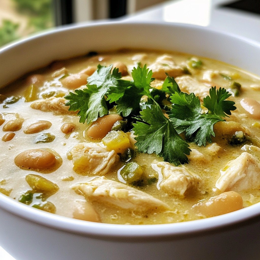 Creamy White Chicken Chili Comforting and Easy Recipe