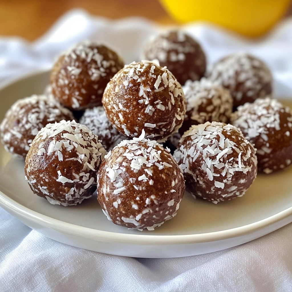 Chocolate Coconut Protein Balls Tasty and Nutritious Snack