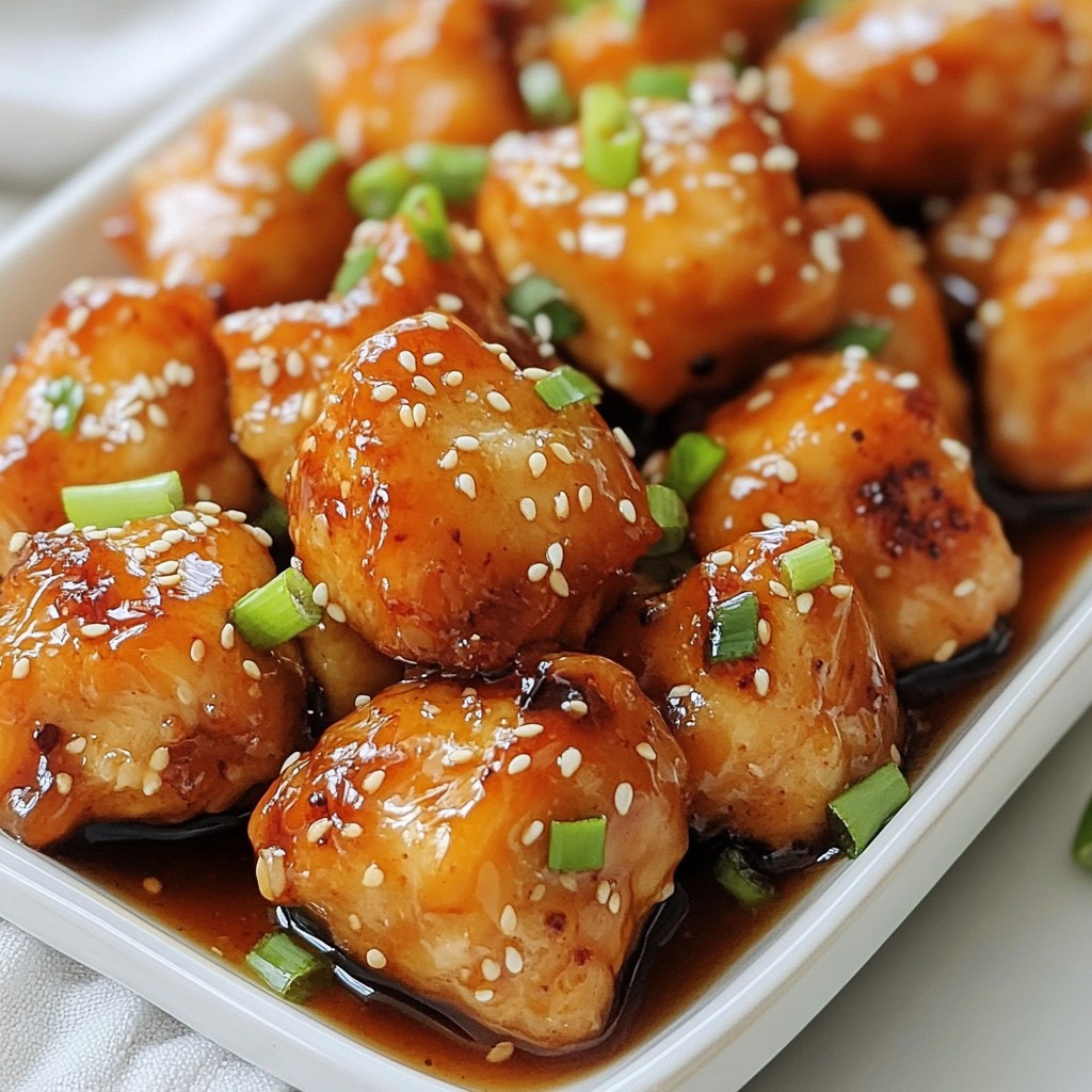 Honey Garlic Glazed Chicken Bites Quick Dinner Delight