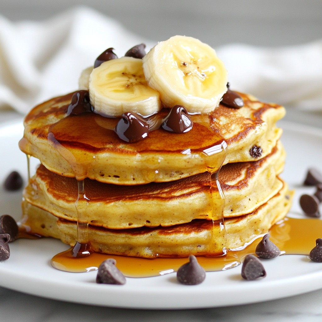 Fluffy Kids-Friendly Chocolate Chip Banana Pancakes