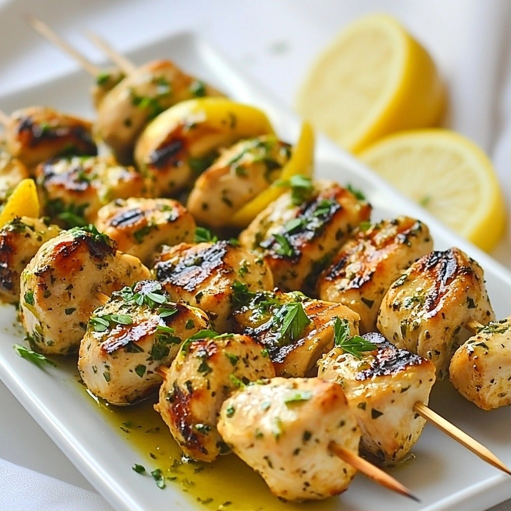 Moist Kid-Friendly Lemon Herb Chicken Kebabs Delight
