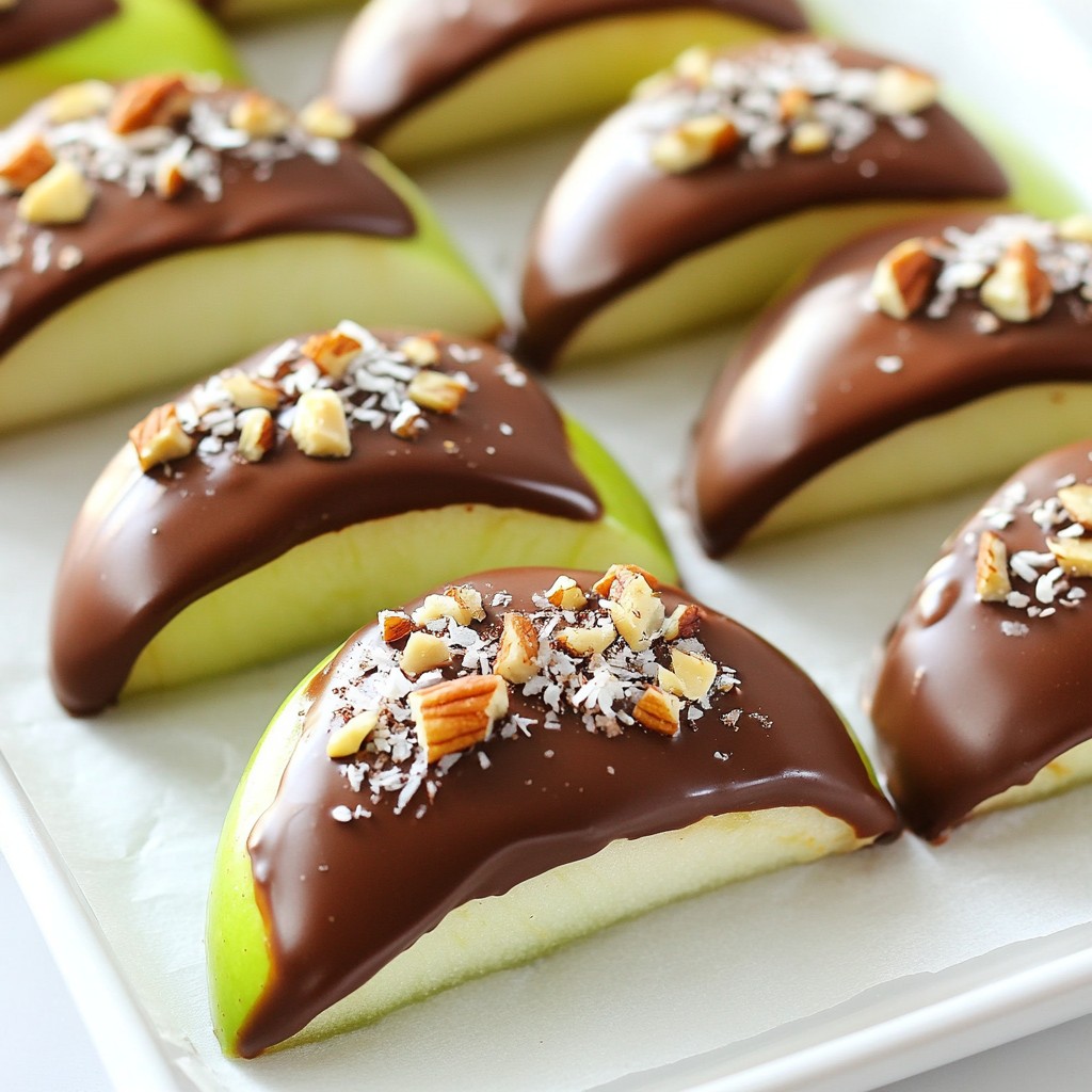 Sweet Kids-Friendly Chocolate Dipped Apple Slices Delight