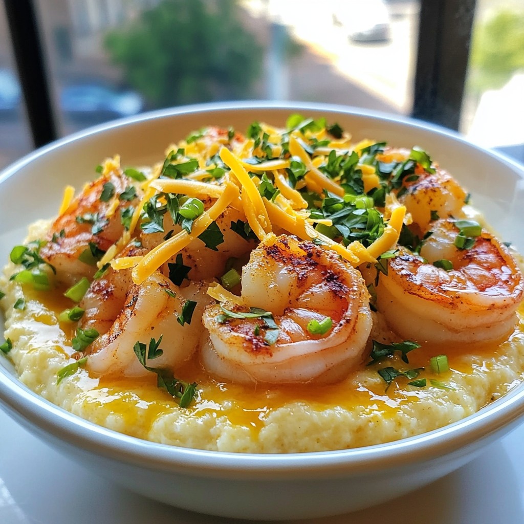 Garlic Butter Shrimp & Grits Savory Comfort Meal