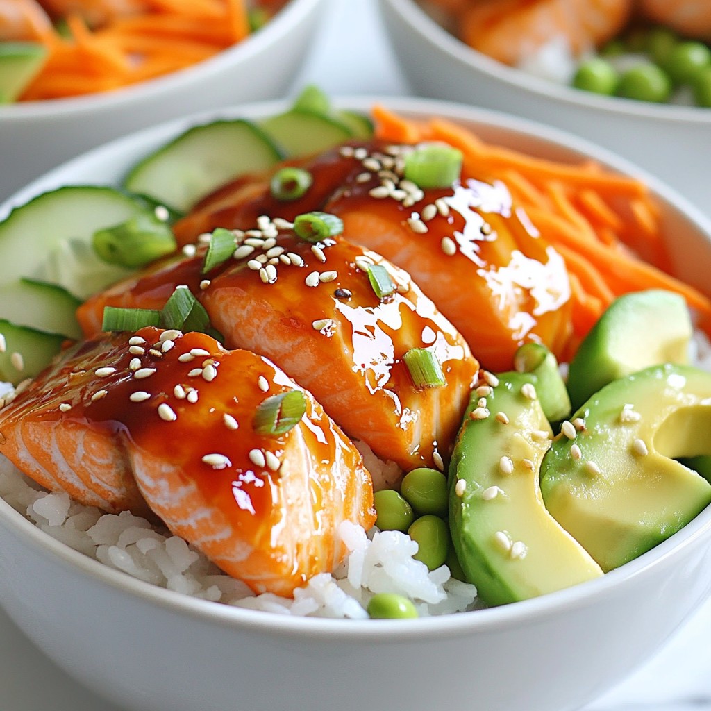 Teriyaki Salmon Sushi Bowls Flavorful Quick Meal