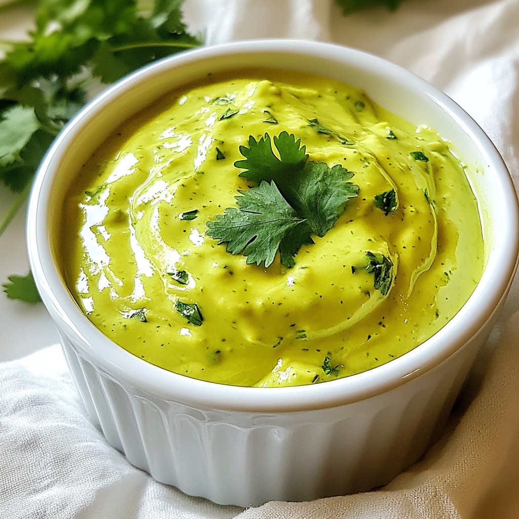 Creamy Avocado Cilantro Dressing Zesty Flavor Boost
