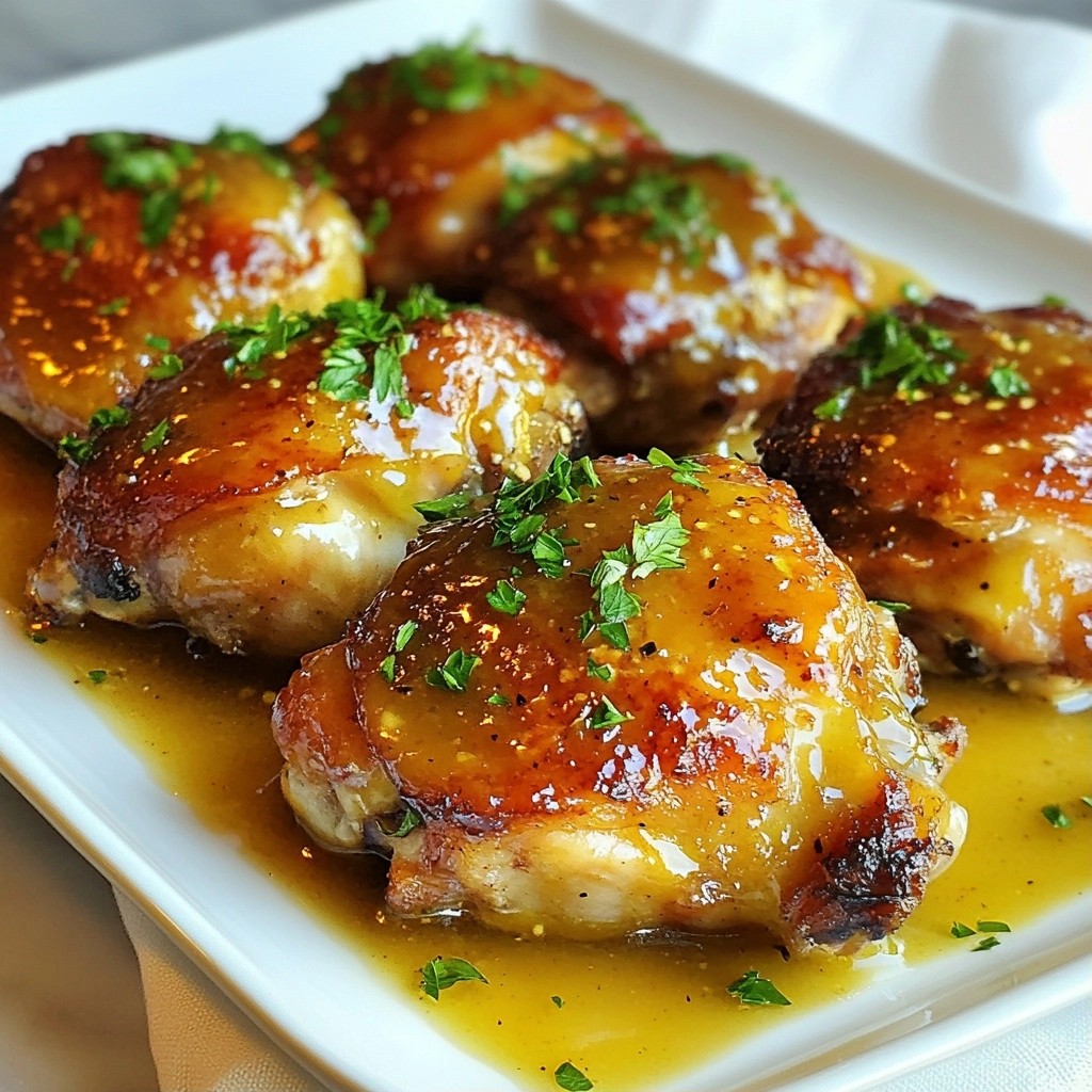 Tender Family Meal Honey Mustard Chicken Thighs Recipe