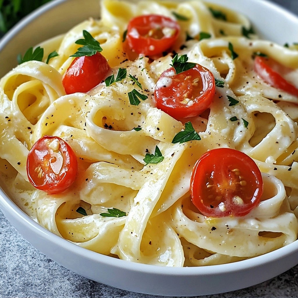 Creamy Family Meal Garlic Parmesan Pasta Delight
