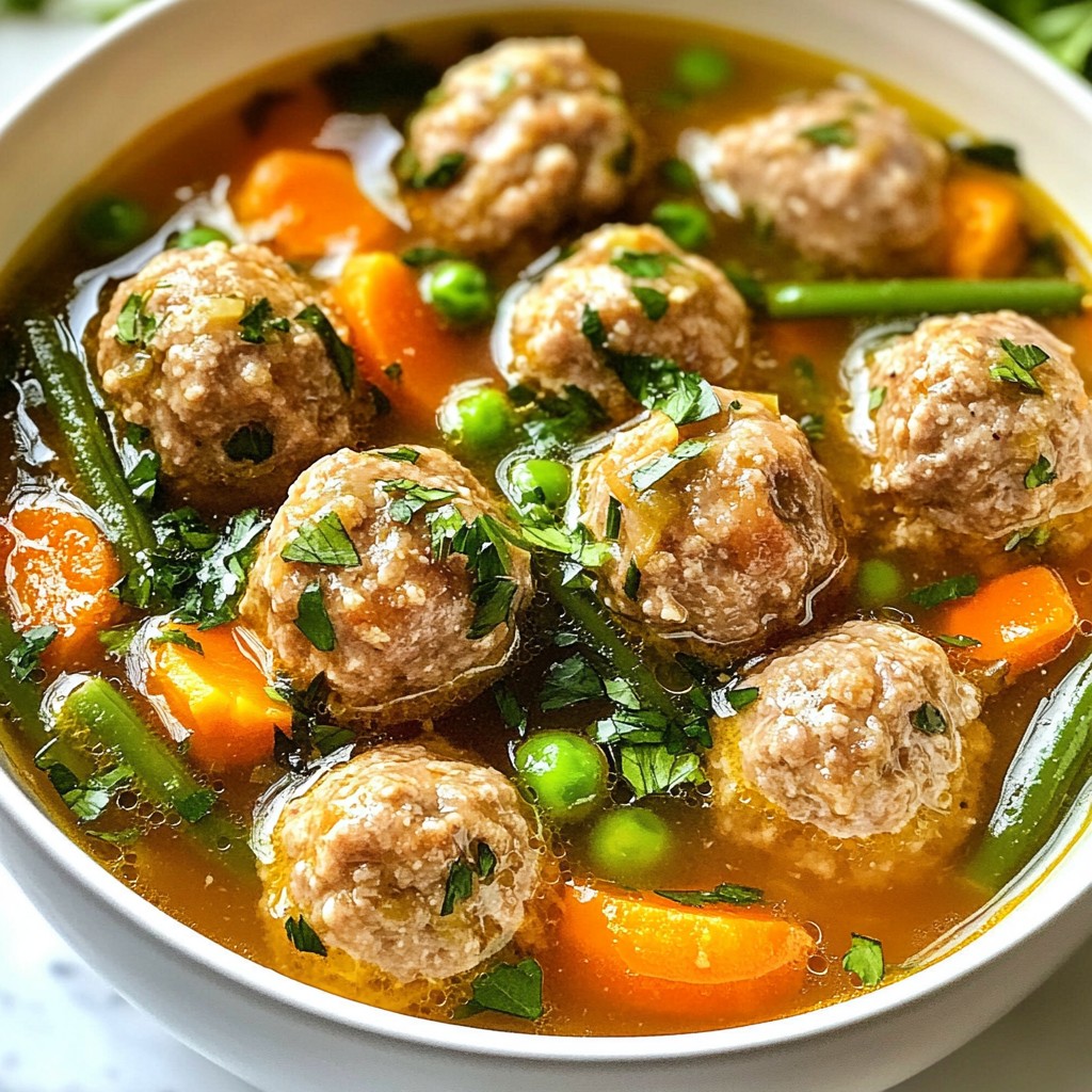 Savory Kid-Friendly Turkey Meatball Soup Recipe