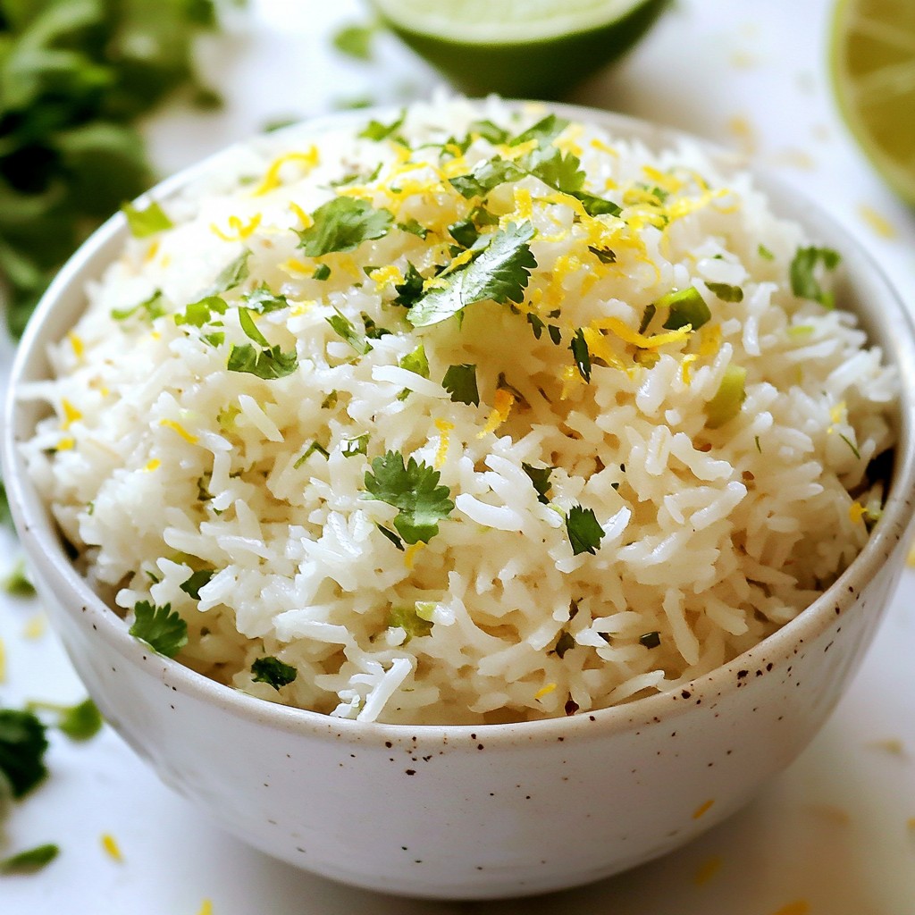 Coconut Lime Rice Tangy and Flavorful Delight