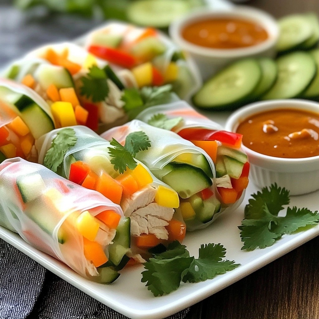 Savory Kid-Friendly Chicken and Veggie Spring Rolls