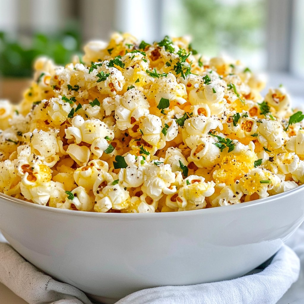 Truffle Parmesan Popcorn Crunchy and Flavorful Snack