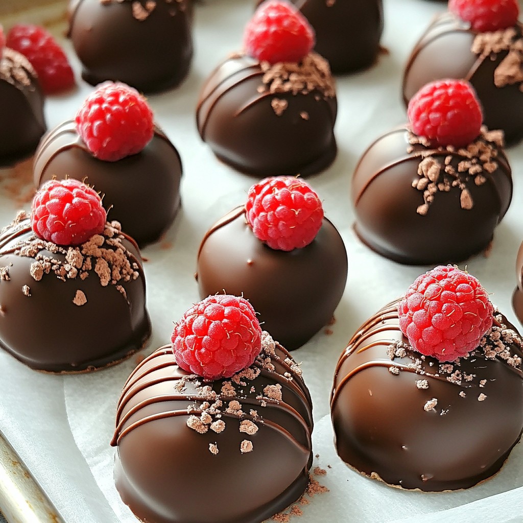 Chocolate Covered Raspberry Truffles Irresistible Delight