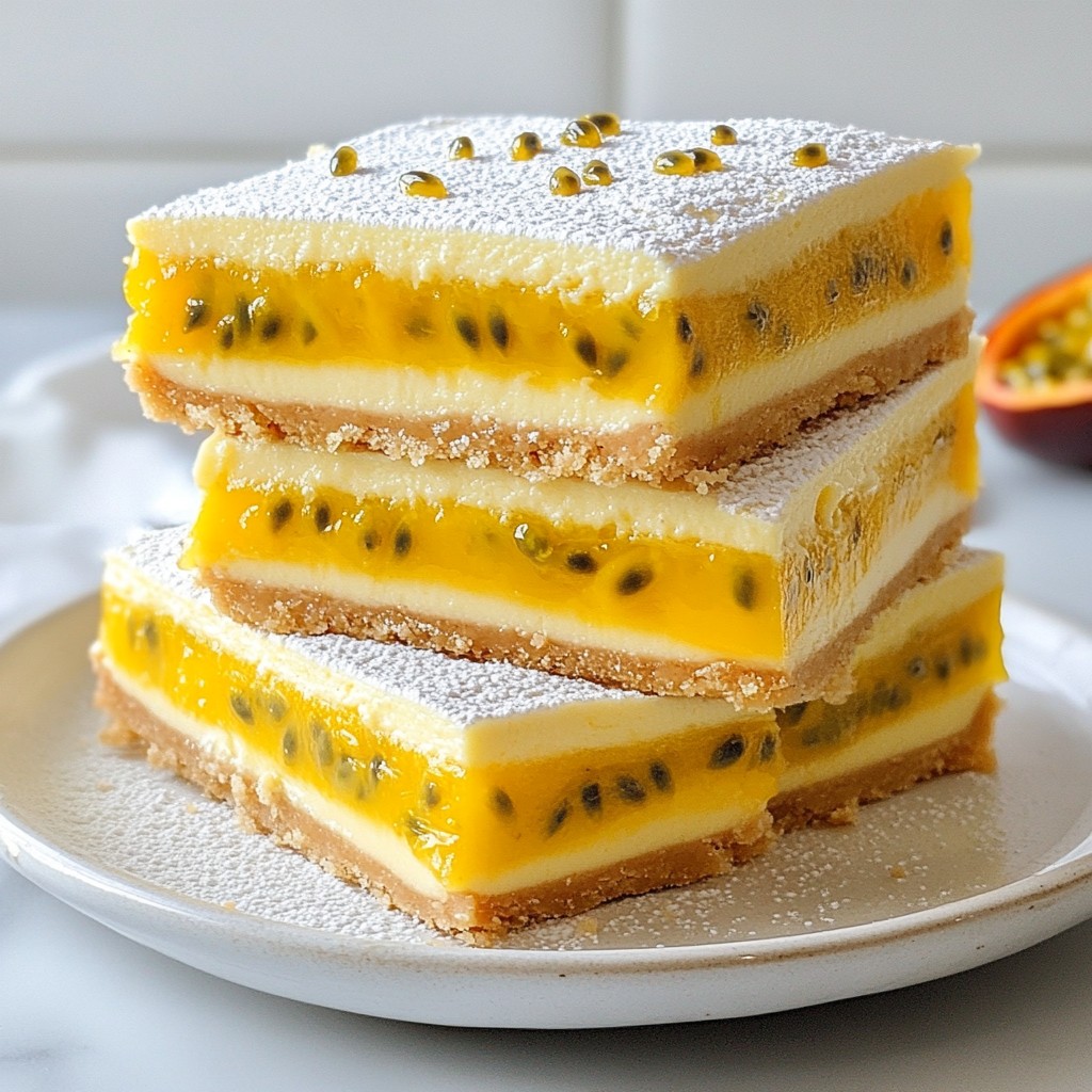 Passion Fruit Cheesecake Bars Delightful Dessert Recipe