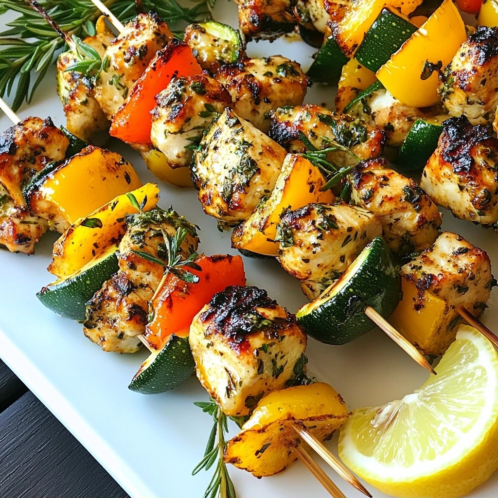 Mild Kid-Friendly Herb Grilled Chicken Skewers Recipe