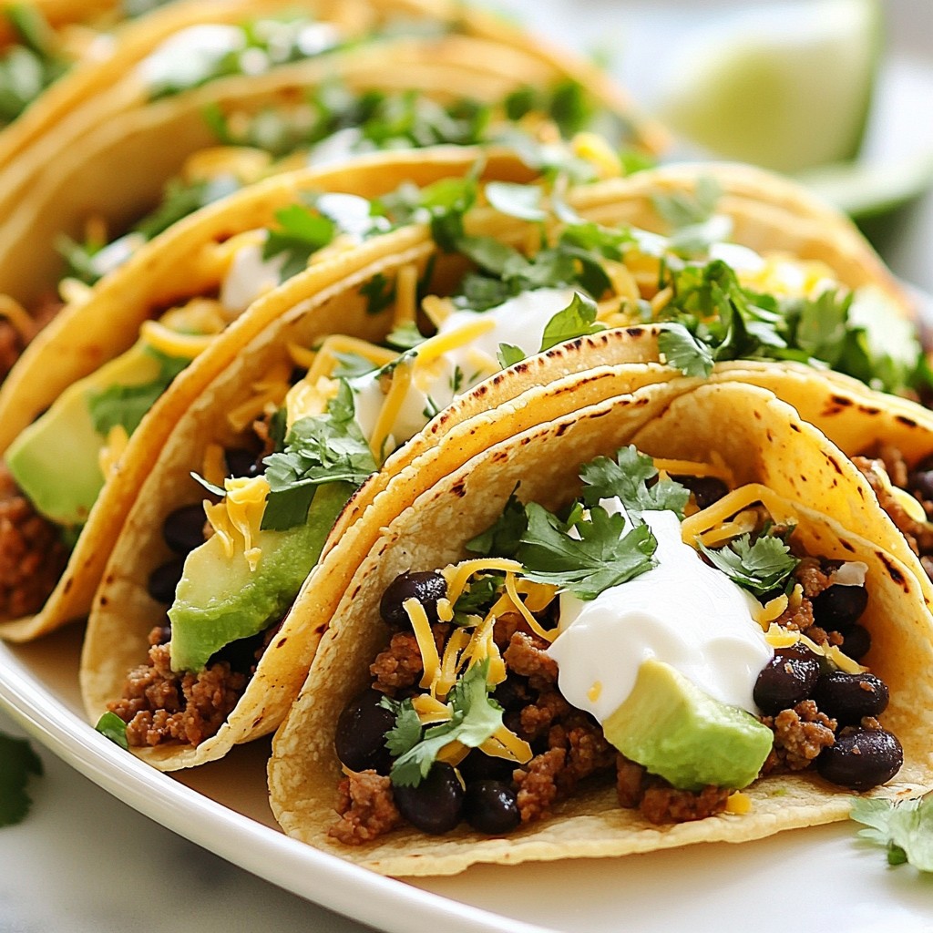 Hearty family meal Beef and Bean Tacos Delight