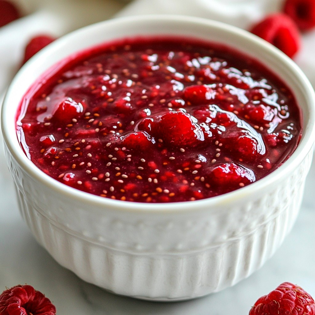 Raspberry Vanilla Chia Jam Smooth and Flavorful Spread