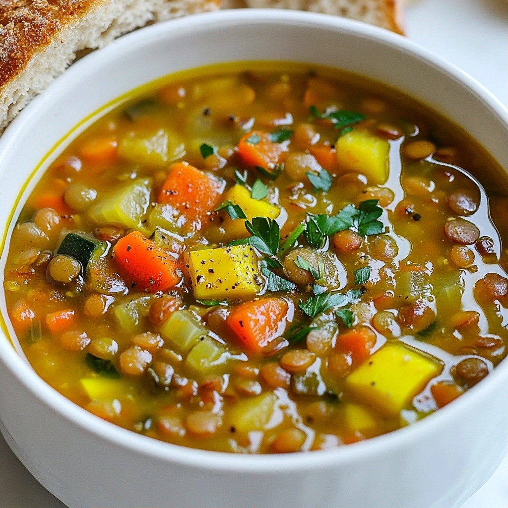 Hearty Kid-Friendly Veggie and Lentil Soup Delight
