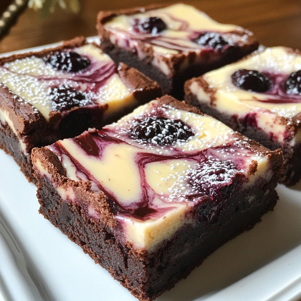 Irresistible Blackberry Cheesecake Swirl Brownies Recipe