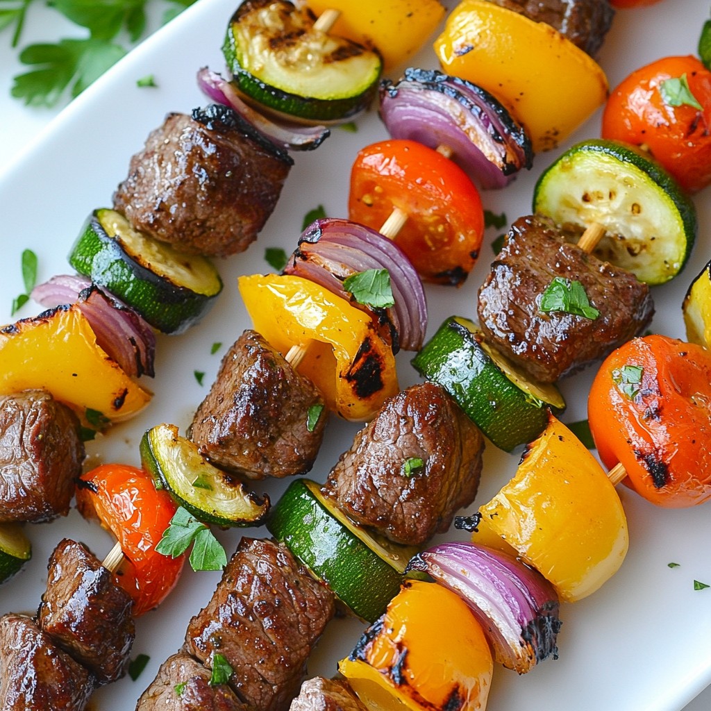 Tender Family Meal Beef and Veggie Skewers Recipe