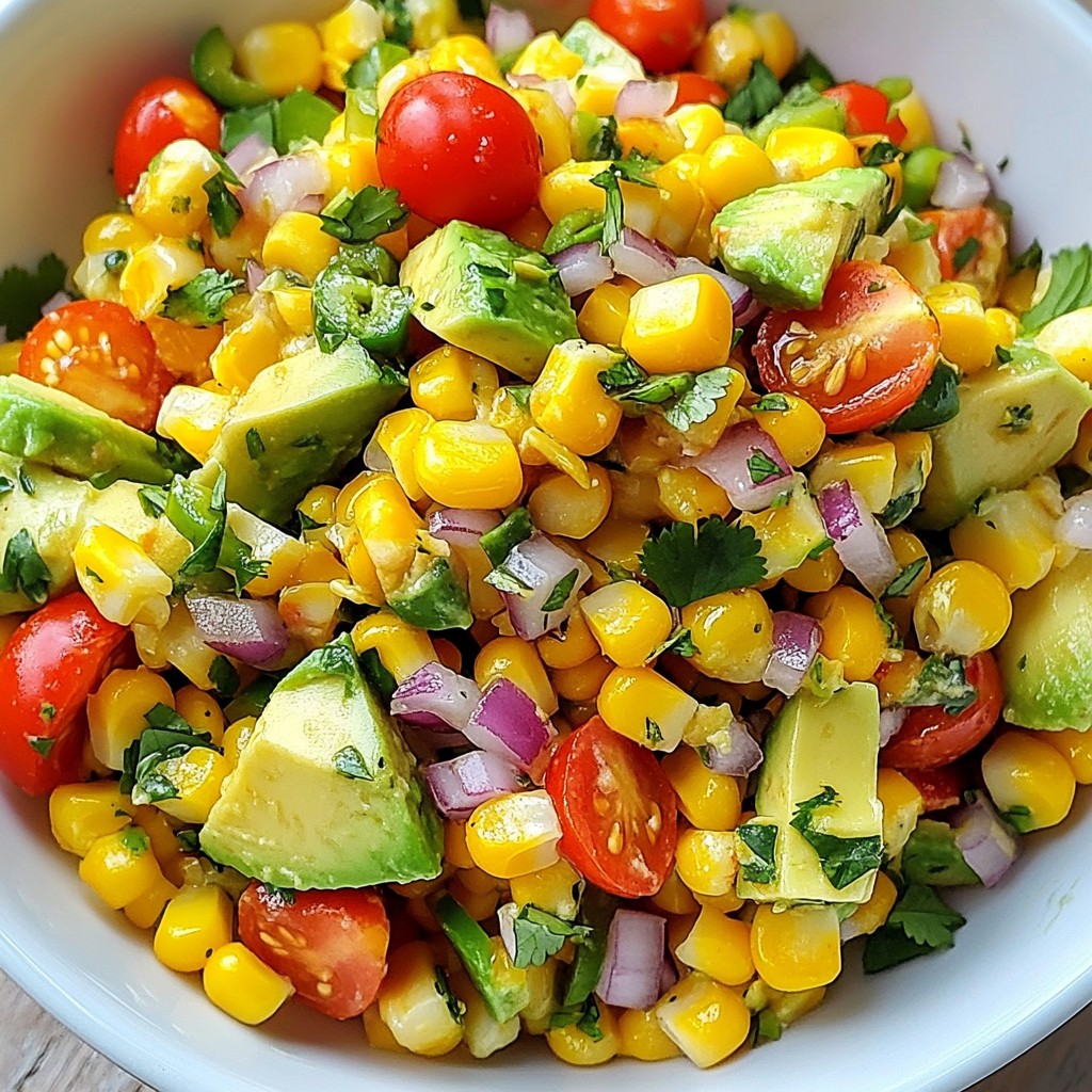 Fresh Corn and Avocado Salad Vibrant and Healthy Dish