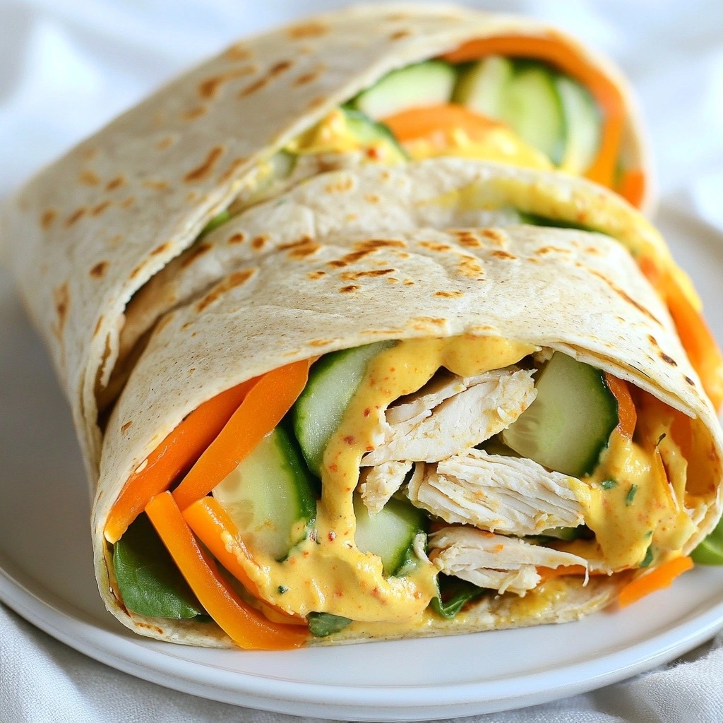 Nutritious Kid-Friendly Veggie and Chicken Wraps Recipe