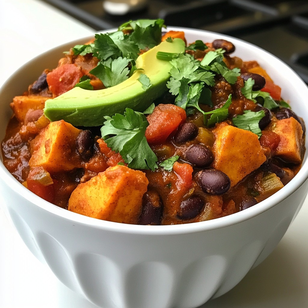 Savory Sweet Potato Black Bean Chili Easy and Flavorful