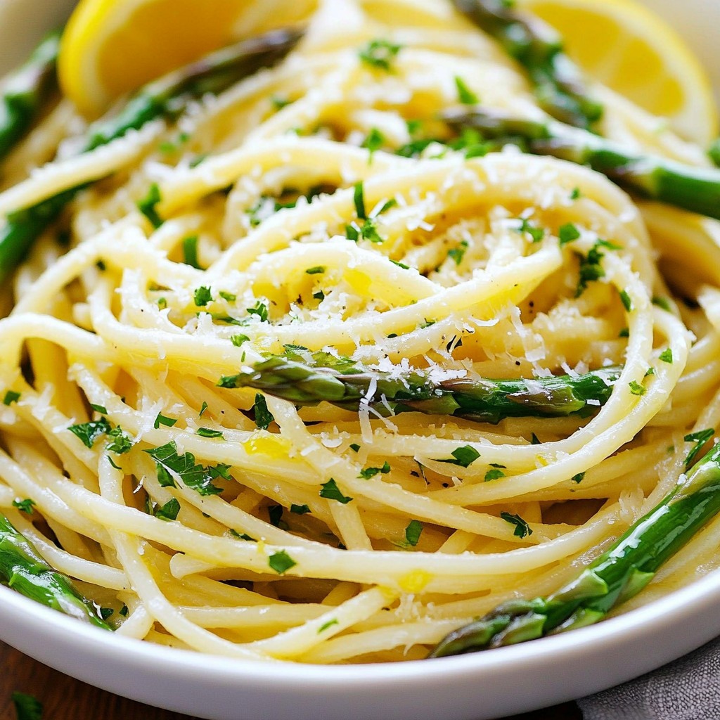 Garlic Lemon Asparagus Pasta Delightful and Fresh Dish