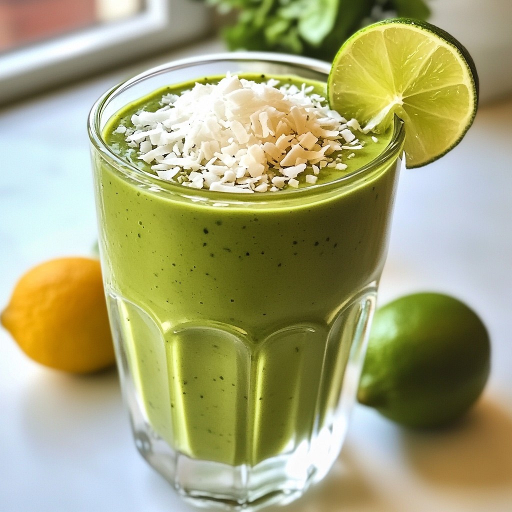 Coconut Lime Energy Smoothie Refreshing and Nourishing