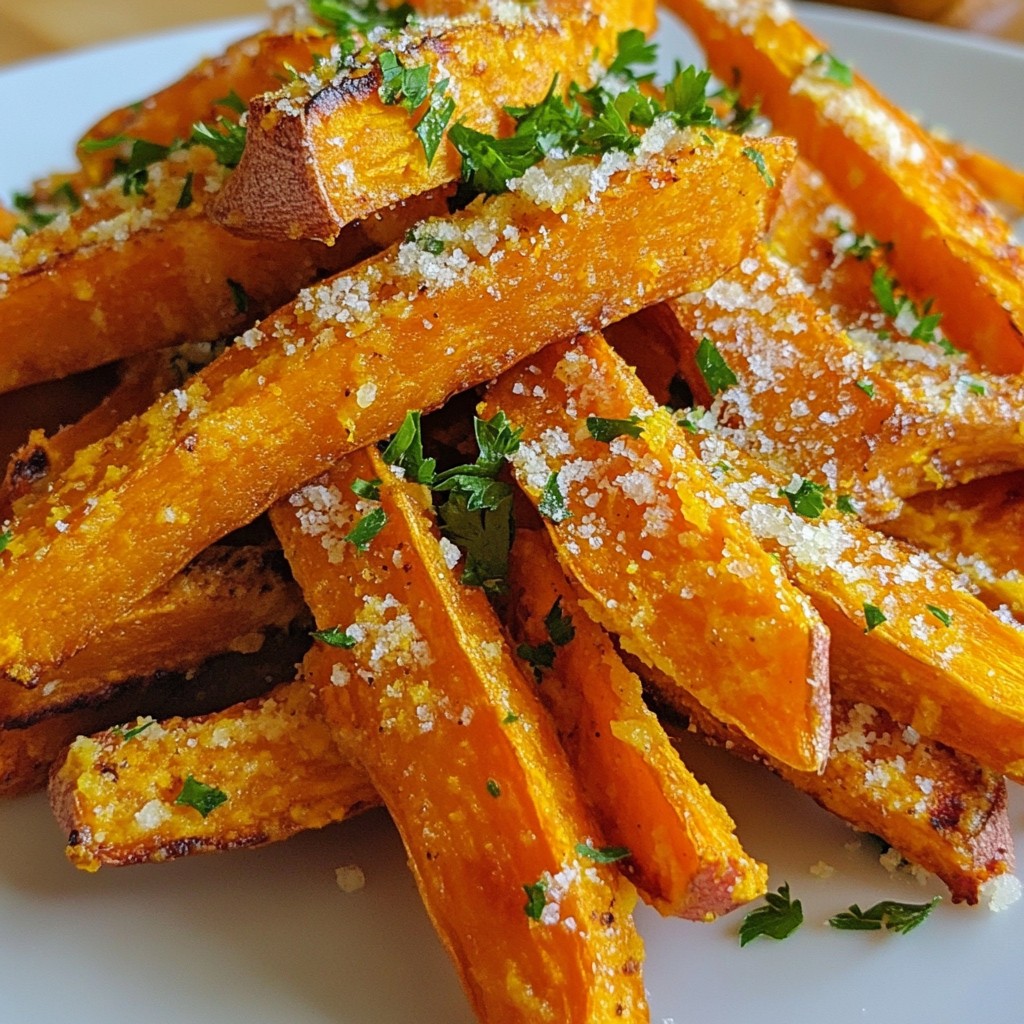 Garlic Parmesan Sweet Potato Fries Flavorful and Easy