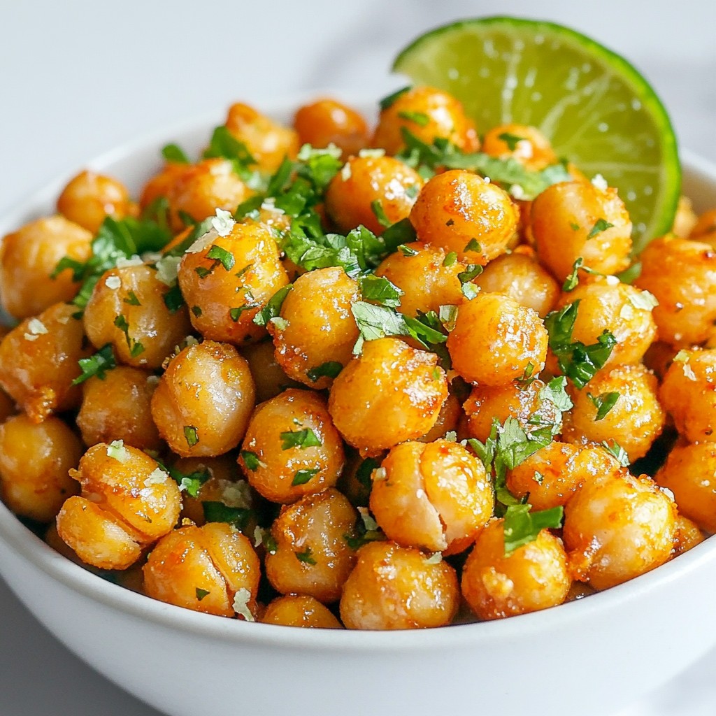 Sriracha Lime Air Fryer Chickpeas Crunchy Snack Delight