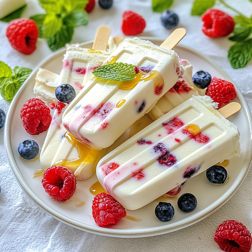 Berry Yogurt Popsicles Refreshing Summer Treat Idea